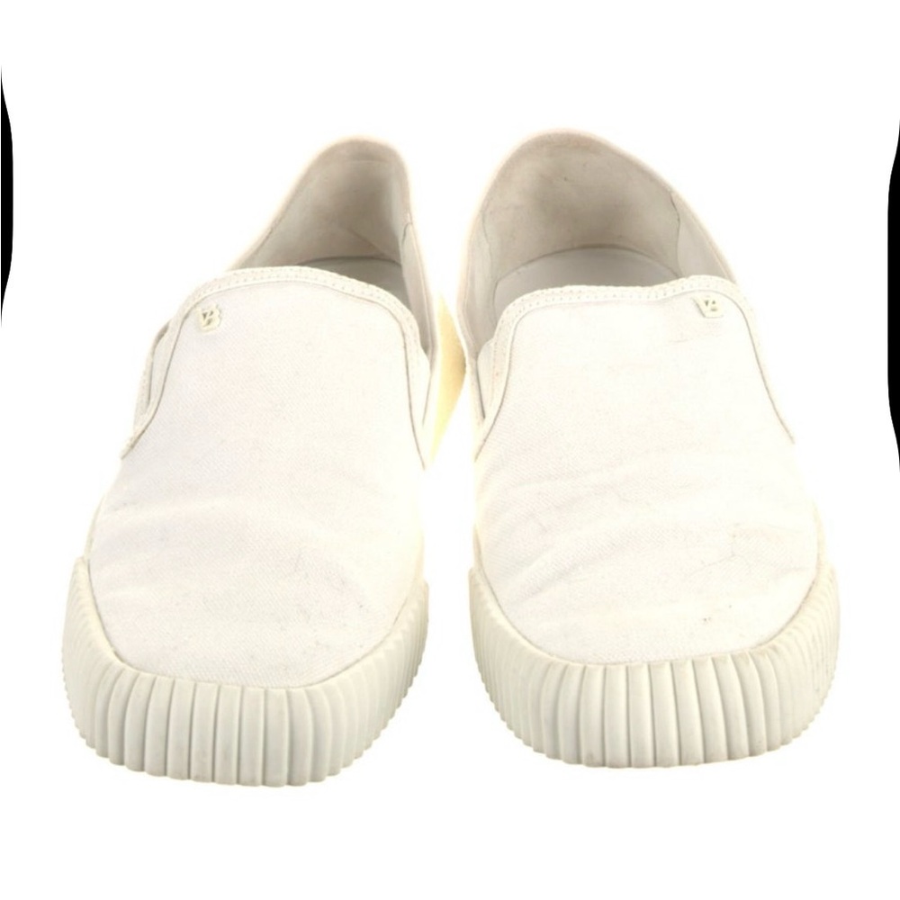 Veronica Beard White Slip-On Canvas Loafers - Picture 3 of 7